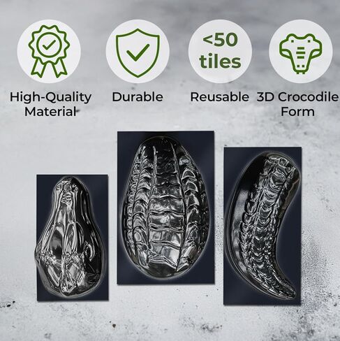 قالب تمساح ثلاثي الأبعاد - قالب ديكور خرساني - بلاستيك ABS - شكل خرساني كبير لحديقة التمساح - تمثال تمساح قابل لإعادة الاستخدام للحديقة in Kuwait
