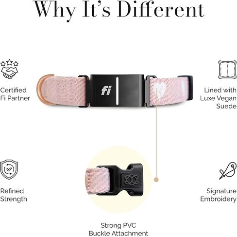 The DOGISTRY - طوق Fi Sweetheart - تصميم فاخر يلتقي بالتكنولوجيا الذكية - مصمم خصيصًا لسلسلة Fi 3/3+ - أسلوب وحرفية سلسة in Kuwait