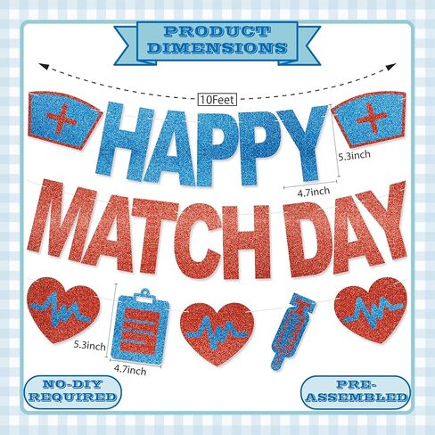 لافتة يوم المباراة السعيدة - لا توجد زخارف يومية لمباراة الإقامة لديكور المكتب وديكور يوم الأطباء اللامع in Kuwait