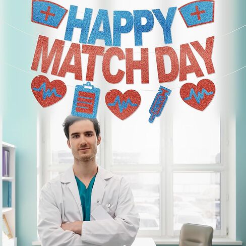 لافتة يوم المباراة السعيدة - لا توجد زخارف يومية لمباراة الإقامة لديكور المكتب وديكور يوم الأطباء اللامع in Kuwait