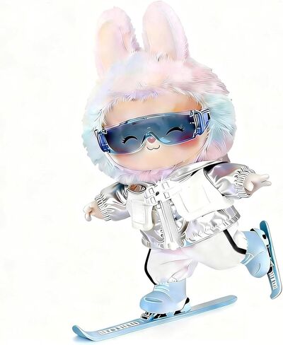 5-Piece Ski Set, Winter Clothes for Doll, Includes Ski Goggles, Hat, Jacket & Snow Pants and Skis Perfect for 17cm Dolls (Doll Not Included) in Saudi Arabia