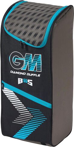 Gunn & Moore GM Diamond Duffle Cricket Premium Bag ، الحجم الكامل ، اللون الأسود - الأزرق ، مع مقصورة مضرب منفصلة in Kuwait