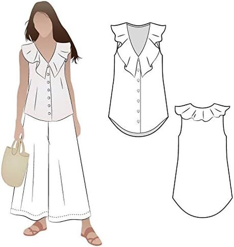 Style Arc Sewing Pattern - Almy Woven Top (Sizes 04-16) in Saudi Arabia