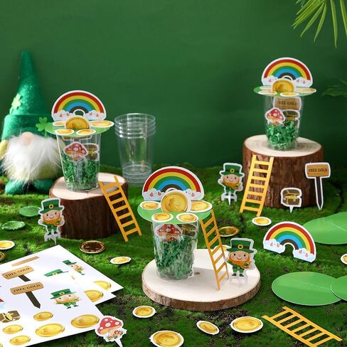 Hollowfly 24 مجموعات عيد القديس باتريك Leprechaun Trap Kit DIY Crafts Kit Catch a Leprechaun Trap Toys هدايا لعيد القديس باتريك ديكورات لوازم الحفلات الأيرلندية لوازم حفلات الأنشطة الصفية in Saudi Arabia
