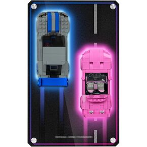 Acrylic Display Wallboard for Lego Speed Champions 2 Fast 2 Furious Nissan Skyline GT-R(R34) & Honda S2000, Wall Mount for Dual Race Car 76917 & 77241, Gifts for Adult Collector(Board Only,12.5''x8'') in Kuwait