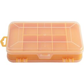 EMVANV Double Side Hardware Storage Organizer,Small Parts Organizer Double Side Tools Box Screw Organizer for Nuts Bolts Screws Nails and Small Hardware(Yellow), 160*92*44mm in Kuwait