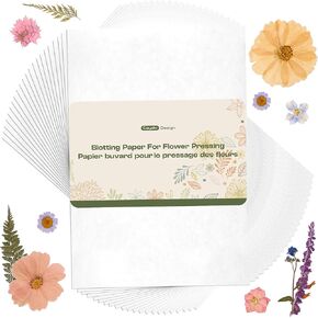 Caydo 22pcs Large 9" x 9" Blotting Paper for Flower Press Kit 11" x 11", Highly Absorbent and Reusable Blotter Papers for Flower Press & Herbarium, Simply Cutting Blotter Sheets for Craft Supplies in Kuwait