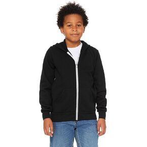 بيلا Canvas Youth Sponge Fleece Full-zip Hoodie ، L ، Heather Athletic in Kuwait