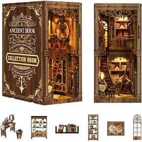 مجموعة Book Nook - مجموعة أدوات منزلية مصغرة للبالغين والمراهقين، ديكور رف الكتب الخشبي ثلاثي الأبعاد لكتب الزواية، هدايا للعائلة والأصدقاء، وقاعة الكتب الحالمة in Kuwait