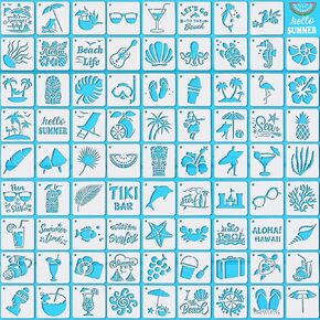 Teling 80 Pieces 3 x 3 Inch Christmas Reusable Plastic Art Craft Kits for DIY Painting Art Projects Wood Wall Floor Fabric Furniture Tile Holiday Stencils Decorations Xmas Tree Stencils Craft Kits in Kuwait
