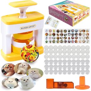 SolaceShine Button Maker Machine, 55mm(2.16inch) DIY Button Parts DIY Pin Badge Press Machine New with 48PCS Button Makersupplies for Pin Maker Christmas, Birthday, Thanksgiving, Valentine's Day Gift in Kuwait