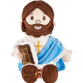 Jesus Plush Doll Jesus Plushie Stuffed Toy with Book Christian Stuff Religious for Kids Christening Easter 13" (Blue) in Saudi Arabia