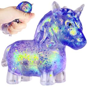 Pink Unicorn Squishy Stress Sugar Ball Squeeze Fidget Toys for Kids and Adults, Kawaii Unicorn Sugar Ball Squishies, Animal Sensory Stress Toys for Surprise Gift, Theme Party Favors for Kids in Saudi Arabia