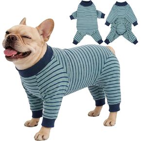 IECOii Soft Dog Pajamas For Large Dogs, Warm Thermal Dog Pajama Pet Sleepwear for Cool to Cold Weather, Long Sleeve & 4-Legs Pitbull Pjs Stretchable Anti-shedding Full Coverage Suit Doggy Jammies, XXL in Kuwait