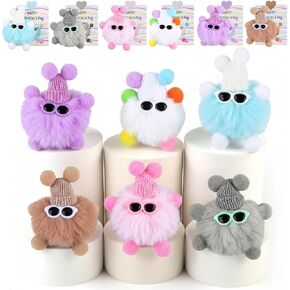 Valentines Day Cards and Gifts for Kids School 24 Pack Cartoon Plush Keychain Set Classroom Exchange for Students with Stuffed Toys in Saudi Arabia
