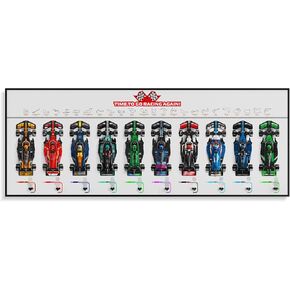 Display Wallboard for Lego F1 Speed Champions 66802 - Wall Mount Frame for 10 Race Cars 77242-77251, Transform Model into Wall Art - Great Gift for Fans & Collectors (White, No Model Included) in Kuwait