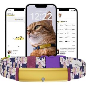 Health Tracker for Cats - Smart Cat Collar with Safety Breakaway Buckle for Indoor Cats, Wellness Alerts, Real-time Monitoring (Forest, XS) in Saudi Arabia
