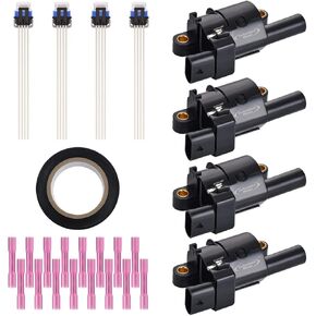 Performance Master Set of 4 Toyata Wiring Harness Kit and Ignition Coils Pack Compatible with Camry RAV4 Solara Matrix Highlander Lexus Pontiac Scion 2.0L 2.4L L4 UF333 C1330 in Saudi Arabia