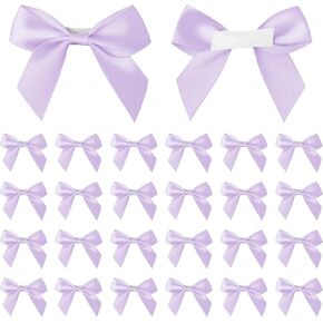 Satin Ribbon Bows 2.5 Inch 30 PCs - Self Adhesive Premade Bows with Double-Sided Tape for Gift Wrapping, Crafts, Baby Shower, Birthday Party, Wedding Decorations (Pink) in Saudi Arabia