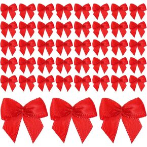 200PCS Red Satin Ribbon Mini Bows, 1 Inch Mini Bows for Crafts, Red Bow for Gift Wrapping, Gift Bow for Flowers, Christmas, DIY Crafts, Gifts, Wedding, Party, Sewing, Scrapbooking in Kuwait