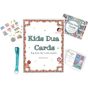 Kids Dua Learning Cards with Storage Box – Islamic Educational Flashcards | Arabic, English & Transliteration for Daily Prayers and Quran Study in Saudi Arabia
