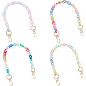 UNICRAFTALE 4 ألوان 40 سم قوس قزح أكريليك محفظة حزام حقيبة سلسلة مقبض لطيف استبدال حقيبة يد كروس حزام الكتف ملحق الديكور للحقائب والمحفظة صناعة يدوية in Kuwait