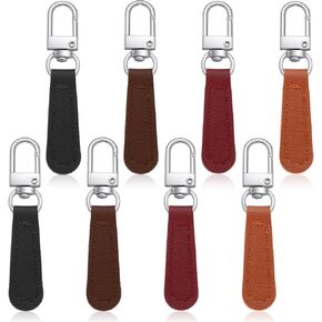 Dplolng 8 قطع من الجلد بسحاب سحب، سحاب يسحب مقبض جلدي بديل سحر قابل للفصل، سحابات بديلة قابلة للفصل، علامات سحب للأمتعة وحقائب الظهر والسترات والمحافظ وحقائب اليد، متعدد الألوان in Kuwait