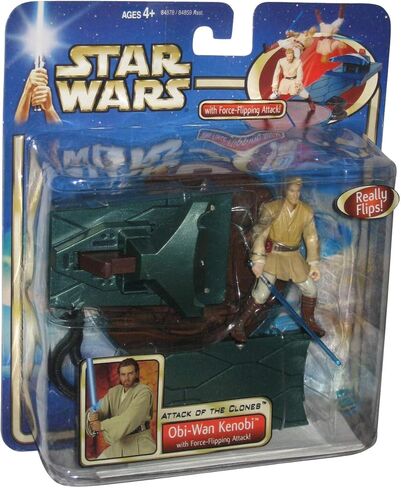 Star Wars, 2002 Saga Collection, Obi-Wan Kenobi Action Figure with Force Flipping Action, 3.75 Inches in Saudi Arabia