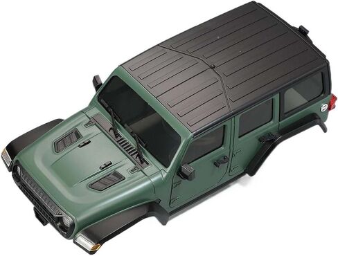 6.10inch/155mm Wheelbase Plastic Texture Hardtop Body Shell Kit Replacement Part for 1:18 RC Car Crawler Car for TRX4M Bronco Defender AX8560 Wrangler Chassis Upgrade Accessories (Army Green) in Saudi Arabia