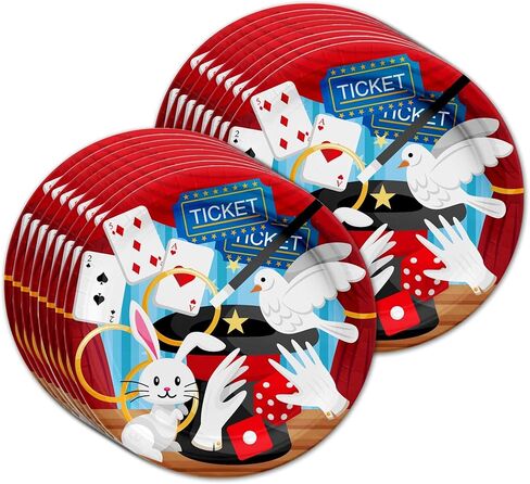 Magic Show Birthday Party Supplies Set Plates Napkins Cups Tableware Kit for 16 in Saudi Arabia