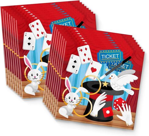 Magic Show Birthday Party Supplies Set Plates Napkins Cups Tableware Kit for 16 in Saudi Arabia