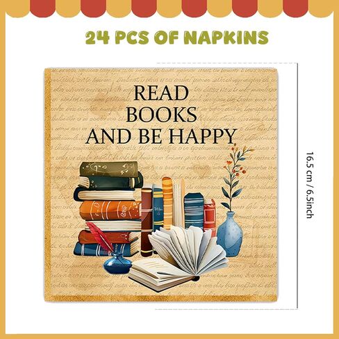 96 Pcs Reading Party Supplies for Kids Teens Read Book Theme Birthday Party Decorations Tableware Set Includes Plates Napkins Forks for 24 Guests in Saudi Arabia