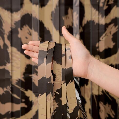 2 Pack Cheetah Backdrop Party Decorations Leopard Print Fringe Backdrop Foil Fringe Birthday Decorations for Wild Party Decor for Birthday, Bachelorette Photo Booth in Saudi Arabia