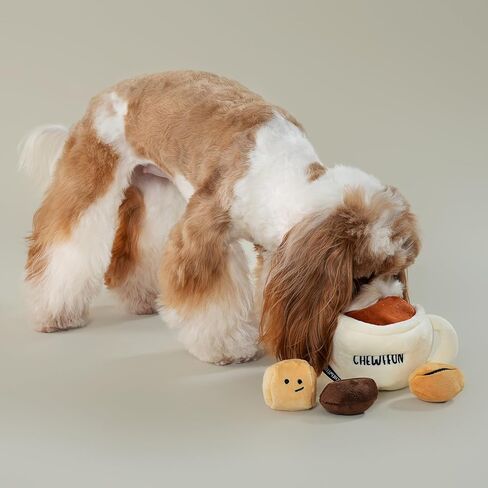 CHEWFFON Dog Coffee Cup Toy, Interactive Hide-and-Seek Burrow Toy, Cute Squeaky Toys for Boredom, Enrichment Crinkle Snuffle Dog Toy, Puzzle Toys for All Breeds in Saudi Arabia