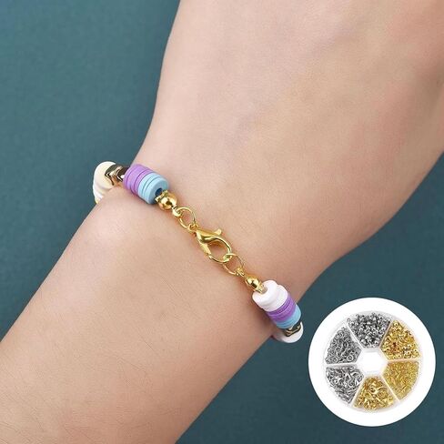 342PCS Lobster Claw Clasps for Jewelry Making Kit, Lobster Clasp Set with Open Jump Rings Connectors Jump Ring Opener and Tweezer for Jewellery DIY Craft (Gold,Silver) in Saudi Arabia