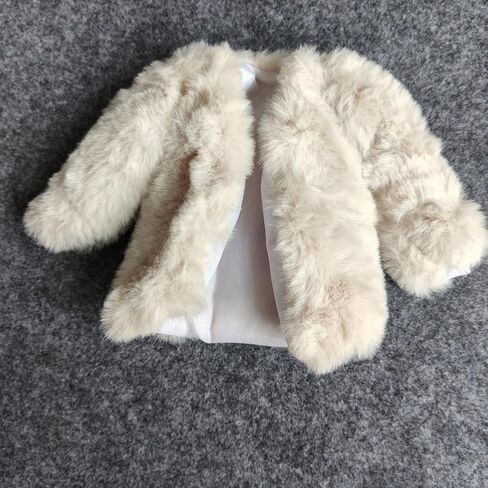 1:6 Scale Fur Coat Cardigan for 12" TBLeague Phicen Female Male Toy Action Figure Doll Clothes (Beige) in Saudi Arabia