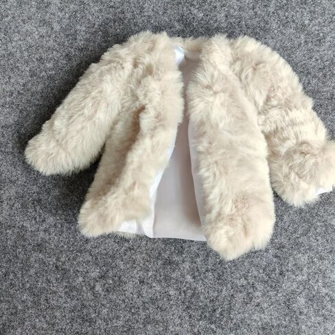 1:6 Scale Fur Coat Cardigan for 12" TBLeague Phicen Female Male Toy Action Figure Doll Clothes (Beige) in Saudi Arabia