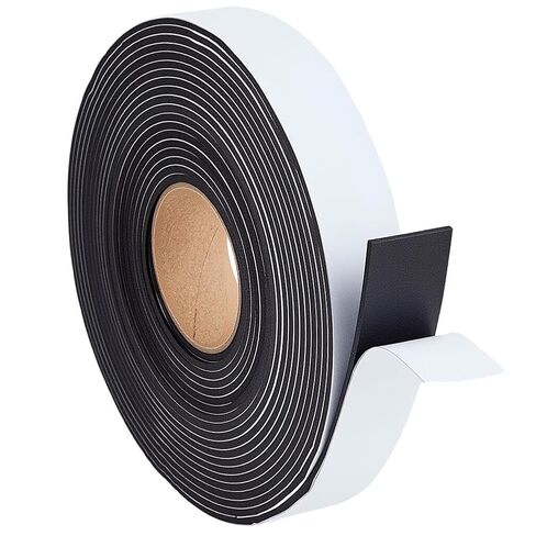 5M 20mm Black Eva Foam Soundproof Strips Roll Self Adhesive Single Sided Puffy Paper Sheets Dimension Adjustment Multifunctional Tape for Bed Frame Shock Windows Home Projects DIY Art Craft in Saudi Arabia