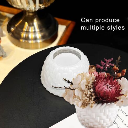 Planter Resin Mold, Silicone Planter Mold Storage Box Jar Resin Cement Flower Pot Silicone Molds for DIY Flower Pot Vase Art Craft Home Garden Decor in Saudi Arabia