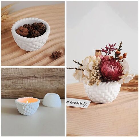 Planter Resin Mold, Silicone Planter Mold Storage Box Jar Resin Cement Flower Pot Silicone Molds for DIY Flower Pot Vase Art Craft Home Garden Decor in Saudi Arabia