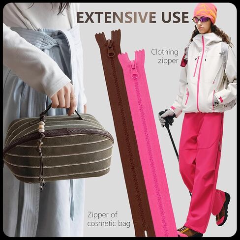 20Pcs Resin Zippers #5 Non-Separating Close-End Zipper with Pulls for Sewing Clothing Bag Outerwear Pockets Handbag Crafts DIY Mixed 20 Colors (30cm/12in) in Saudi Arabia