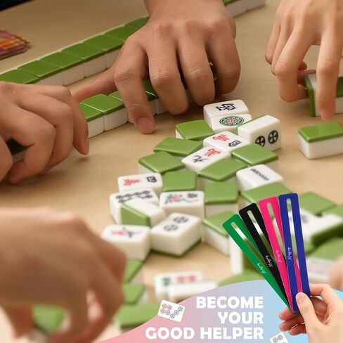 4 Pcs Mahjong Line Finde Multicolor Mahjong Accessories Card Line Finder Strategy Tool Guide Rules Reader Helper Easy to Carry and Store for Beginners and Competitions Gifts Party Nights in Saudi Arabia
