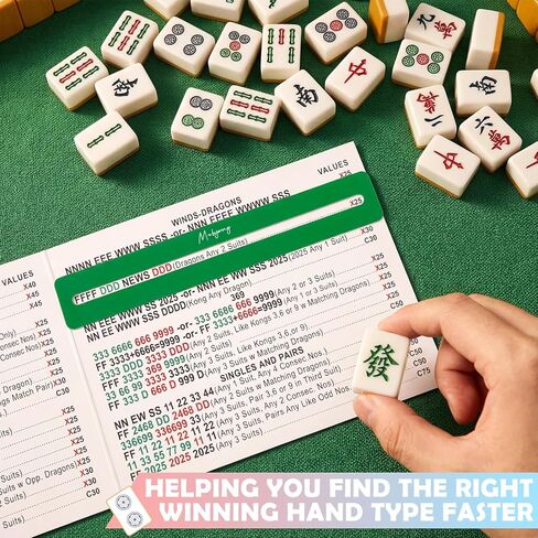 4 Pcs Mahjong Line Finde Multicolor Mahjong Accessories Card Line Finder Strategy Tool Guide Rules Reader Helper Easy to Carry and Store for Beginners and Competitions Gifts Party Nights in Saudi Arabia