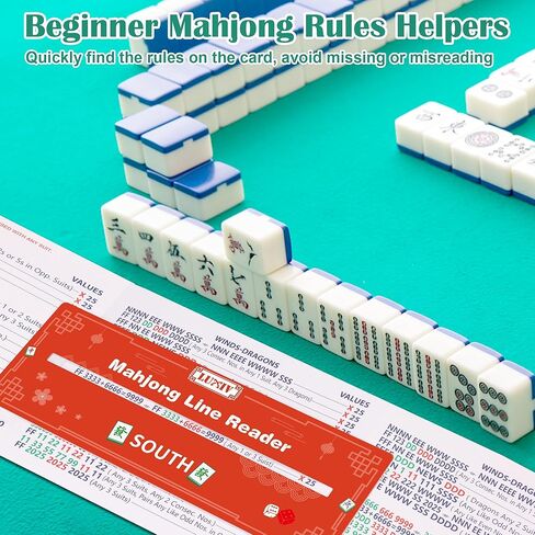 Luxiv 4 Pack Mahjong Line Finder, Portable Card Guide for Mahjong Card Line Reader for Beginners with 4Colors Mah Jong Line Reader Helper in Saudi Arabia