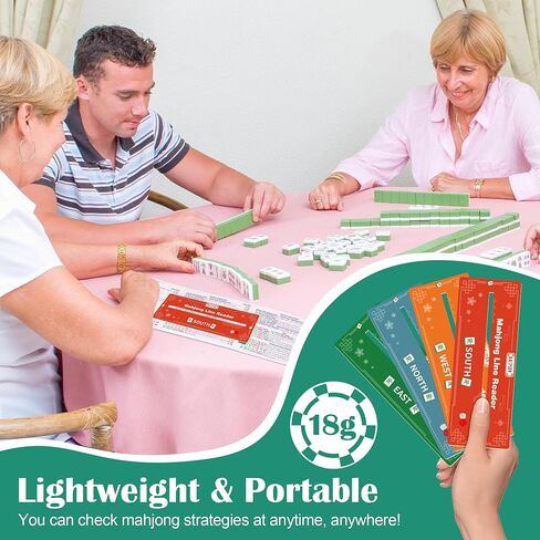 Luxiv 4 Pack Mahjong Line Finder, Portable Card Guide for Mahjong Card Line Reader for Beginners with 4Colors Mah Jong Line Reader Helper in Saudi Arabia