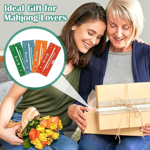 Luxiv 4 Pack Mahjong Line Finder, Portable Card Guide for Mahjong Card Line Reader for Beginners with 4Colors Mah Jong Line Reader Helper in Saudi Arabia