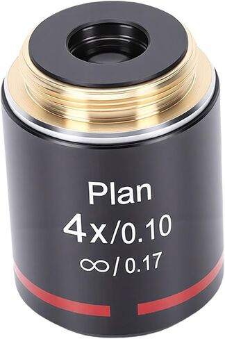 Gugxiom Plan Microscope Objective Lens, 20.2mm RMS Thread, Universal for Biological Microscopes, Coated Optical Glass, Aluminum Alloy Housing for Lab Science Education (100X) in Saudi Arabia