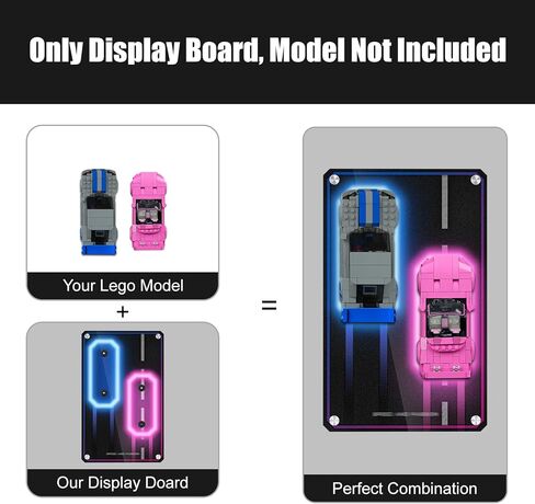 Acrylic Display Wallboard for Lego Speed Champions 2 Fast 2 Furious Nissan Skyline GT-R(R34) & Honda S2000, Wall Mount for Dual Race Car 76917 & 77241, Gifts for Adult Collector(Board Only,12.5''x8'') in Kuwait
