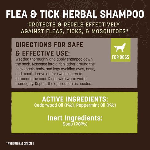 Earth Animal Apothecary Natural Flea & Tick - Herbal Shampoo for Dogs - 12 oz. Bottle in Saudi Arabia