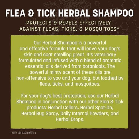 Earth Animal Apothecary Natural Flea & Tick - Herbal Shampoo for Dogs - 12 oz. Bottle in Saudi Arabia